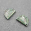 Paire de boucles d'oreilles en variscite naturelle, pierre pour la fabrication de boucles d'oreilles, 20X18X5mm, 7.4g