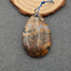 Perle pendentif en pierre gemme d'opale en bois pétrifié naturel, 49x29x7mm, 16.1g