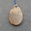 Perle pendentif en pierre gemme d'opale en bois pétrifié naturel, 49x29x7mm, 16.1g