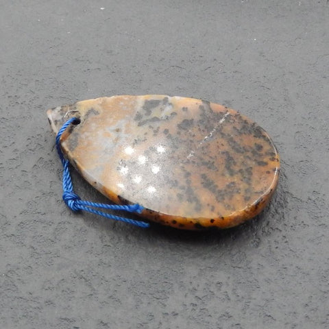 Natural Dendritic Agate Pendant Bead 49x29x7mm, 16.1g