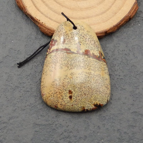 天然 Chohua 碧玉宝石吊坠珠，45x33x8mm，17.6g