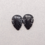 Natural Obsidian Gemstone Carved Leaf Shape Earring Beads, Semi Precious Stone,Jewelry DIY Making,Gemstone Wholesale,24x17x4mm,4.3g