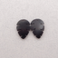 Natural Obsidian Gemstone Carved Leaf Shape Earring Beads, Semi Precious Stone,Jewelry DIY Making,Gemstone Wholesale,24x17x4mm,4.3g