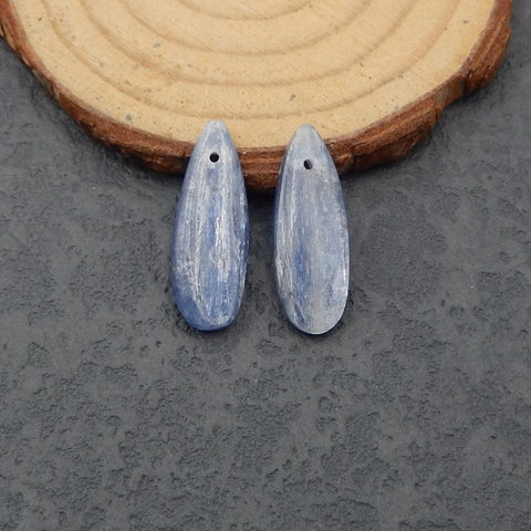 Natural Blue Kyanite Earring Beads 23x8x3mm, 3.2g