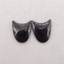 Carved Natural Obsidian Gemstone Double Hole Earring Beads, Semi Precious Stone,Gemstone Wholesale,28x24x5mm,9.6g