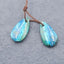 Natural Chrysocolla Earring Beads 22*14*4mm, 3.8g