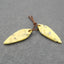 Natural Serpentine Carved leaf Earring Beads 31*11*4mm, 3.6g