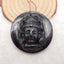 Carved Obsidian Buddha Head Gemstone Healing Pendant Bead, Lucky Pendant For Necklace, 45x11mm, 22.4g