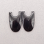 Natural Obsidian Gemstone Double Hole Earring Beads, Semi Precious Stone,Gemstone Wholesale,35x22x4mm,10.2g