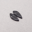 Natural Obsidian Gemstone Carved Leaf Shape Earring Beads, Semi Precious Stone,Gemstone Wholesale,23x12x4mm,3.5g