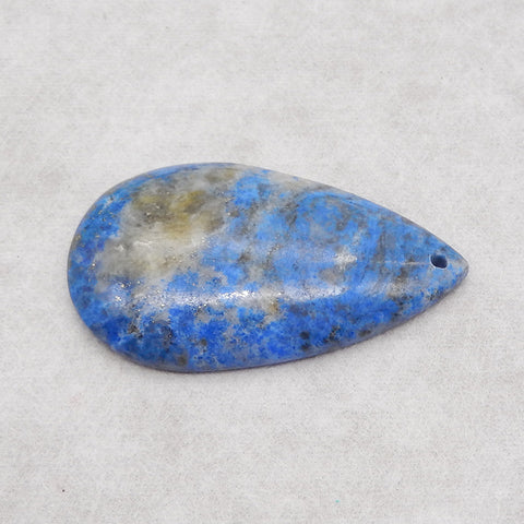 Natural Lapis Lazuli Pendant Bead, 52x30x7mm, 18.8g