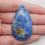 Natural Lapis Lazuli Pendant Bead, 52x30x7mm, 18.8g