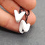 Natural White Agate Earring Beads 14*12*11mm, 3.2g