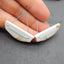 Natural White Agate Earring Beads 15*38*4mm, 8.2g