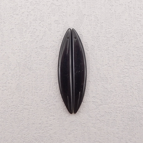 Natural Obsidian Gemstone Earring Beads, Semi Precious Stone,Gemstone Wholesale,43x7x3mm,2.7g