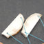 Natural White Agate Earring Beads 15*38*4mm, 8.2g