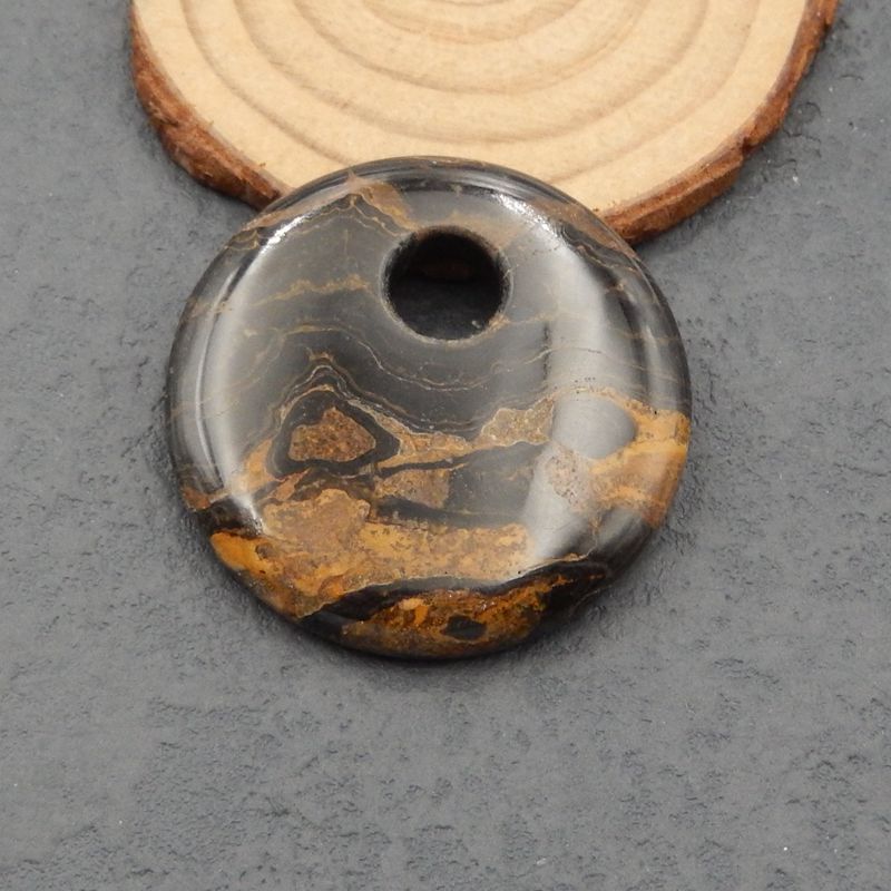 Natural Chohua Jasper Pendant Bead 44x7mm, 23.7g