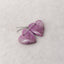 1 SET Natural African Purple Stone Heart Shape Earrings Beads and Heart Shape Pendant,Semi-Precious Gemstones for Jewelry Making,32x31x6mm,20x18x5mm,11.2g