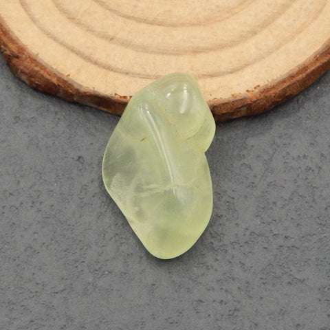 Natural Prehnite Cabochon 29x17x8mm, 5.7g