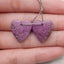 1 SET Natural African Purple Stone Heart Shape Earrings Beads and Heart Shape Pendant,Semi-Precious Gemstones for Jewelry Making,32x31x6mm,20x18x5mm,11.2g