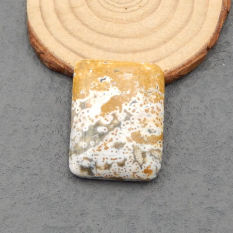 Natural Ocean Jasper Cabochon 27x36x8mm, 15g