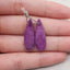 1 SET Natural African Purple Stone Earrings Beads+ Pendant Bead,Semi-Precious Gemstones For Jewelry Making,37x21x6mm,27x9x4mm,7.9g