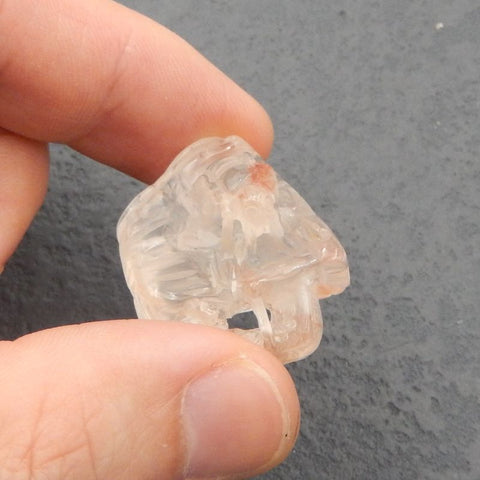 Natural Rose Quartz Carved frozen insects 31x28x22mm, 16.1g