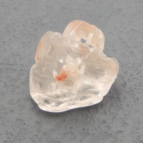 Natural Rose Quartz Carved frozen insects 31x28x22mm, 16.1g