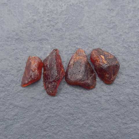 4 PCS Natural Garnet Gemstone Cabochons,22x10x7mm,15x8x5mm,8.2g