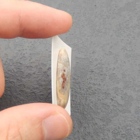 Cabochon Agate Crazy Lace 33x18x5mm, 4.9g