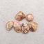 15 cabochons de pierres précieuses rondes argentine Rhodochrosite, 12x5mm, 12x3mm, 19.3g