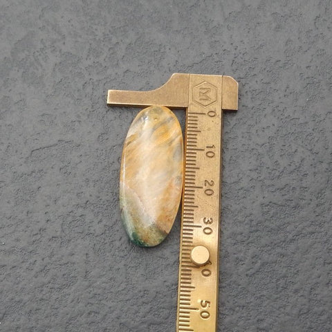 蘑菇碧玉耳环一对，38x16x5mm，10.9g