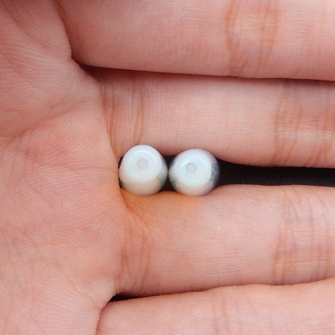 Natural Opalite Top Half Drilled Earrings Beads, Stone For Earrings Making, 39x8mm, 7g