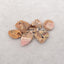 15 cabochons de pierres précieuses rondes argentine Rhodochrosite, 12x5mm, 12x3mm, 19.3g