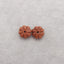 1 Pair Carved Natural Red Sand Sun Sitara  Flower Gemstone Earring Beads, Jewelry DIY Making, 15x5mm, 1.9g