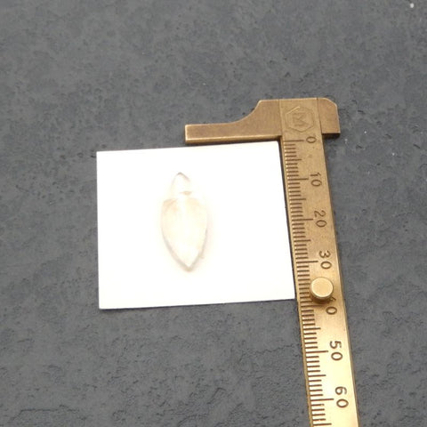 Natural Ghost Quartz Cabochon 24x10x6mm, 2.4g