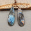 Natural Labradorite Earring Beads 37*14*4mm, 6.2g