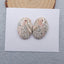 Natural Rhyolite Bird's Eye Jasper Earring Beads 25x18x4mm, 6.3g