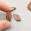 4 PCS Natural Red Creek Jasper Pendant Beads 29*17*4mm, 23*16*5mm, 9.2g