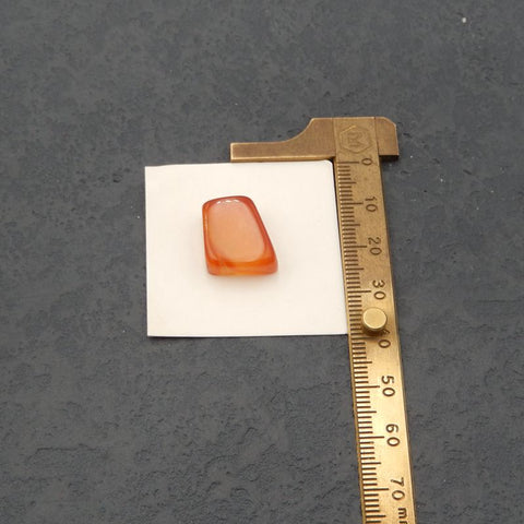 Natural Red Agate Cabochon 15x14x7mm, 3.7g