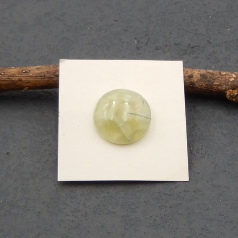 Natural Prehnite Cabochon 17x17x5mm, 3.4g