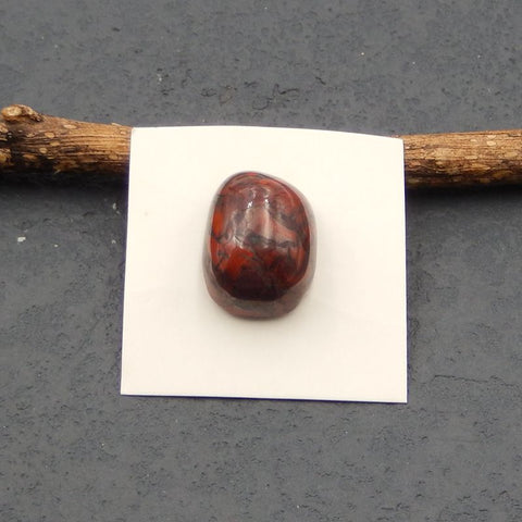 Cabochon en pierres précieuses d'agate rouge des États en guerre naturels, 20x16x11mm, 7.1g