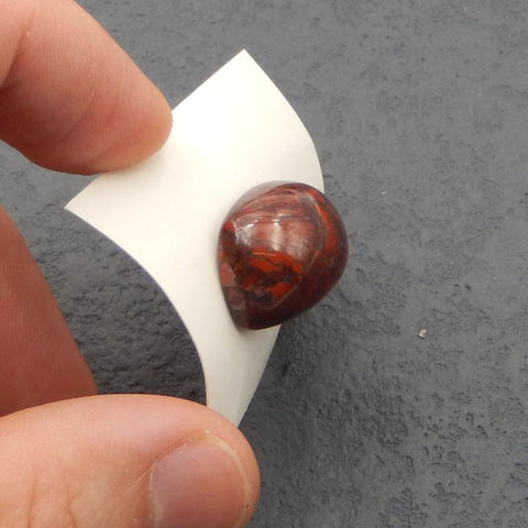 Cabochon en pierres précieuses d'agate rouge des États en guerre naturels, 20x16x11mm, 7.1g