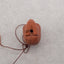 Carved Red Sand Sun Sitara Skull Gemstone Pendant Bead, Unique Stone Pendant For Necklace, 26x17x21mm, 13g