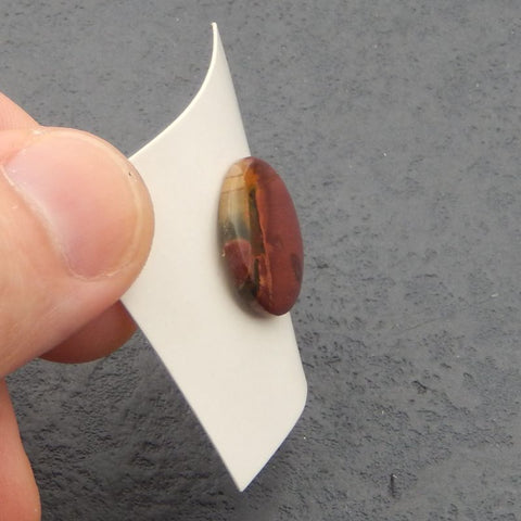 Natural Red Creek Jasper Cabochon 18x18x4mm, 2.6g