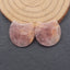 Natural  Rose Quartz Earring Beads,Handmade Gemstone Earring pair,21x21x4mm,6.3g