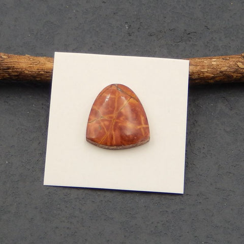 Natural Red Creek Jasper Cabochon 19x18x4mm, 2.9g