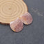 Natural  Rose Quartz Earring Beads,Handmade Gemstone Earring pair,21x21x4mm,6.3g