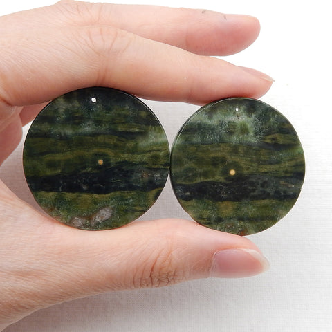 Natural Ocean Jasper Earring Beads 35X3mm, 15.3g