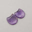 Natural Amethyst Gemstone Earrings, Purple Stone Earrings, 21x21x4mm, 6.3g